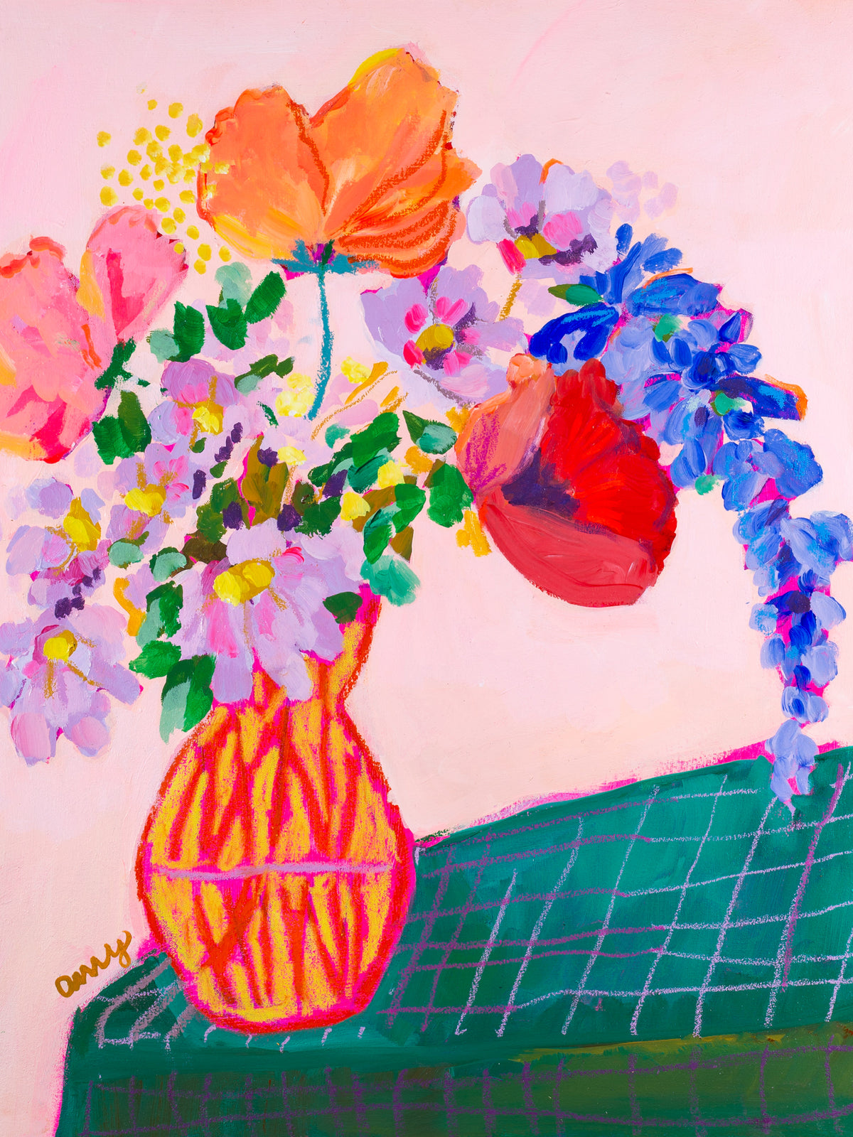 "Crying in my Garden" 4 A2 Note Card (Blank)