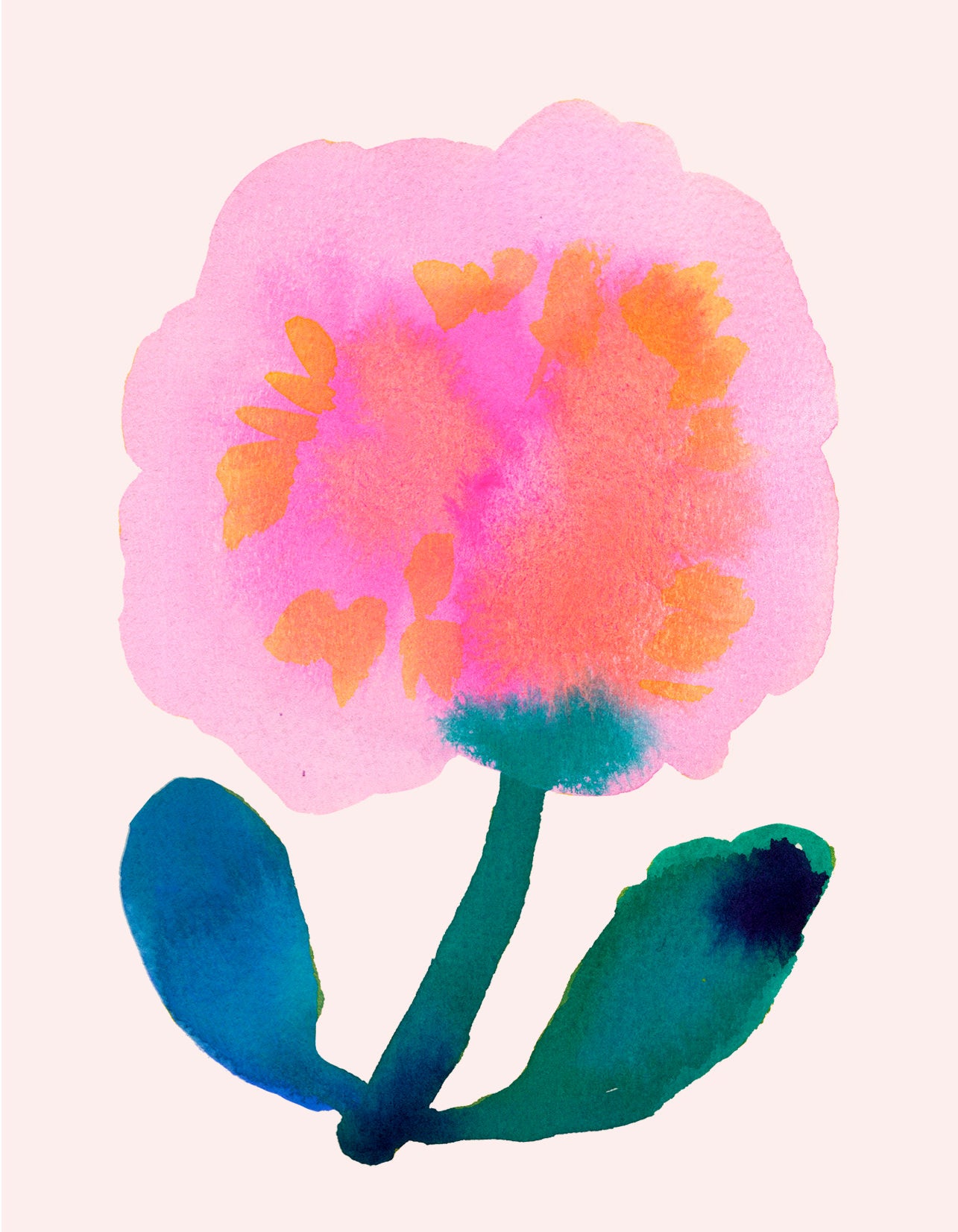 Blank Pansy Flower Note Card