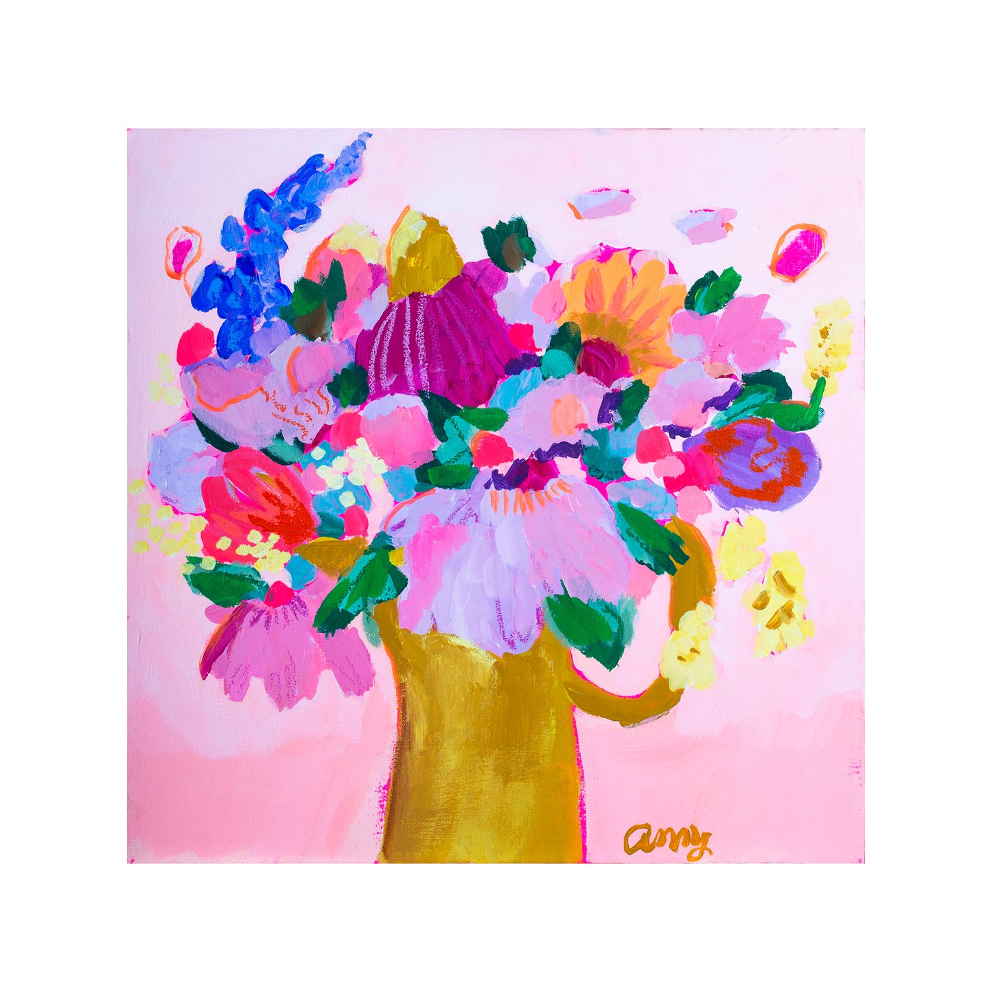 Mid June Flower Bouquet , 15x15"