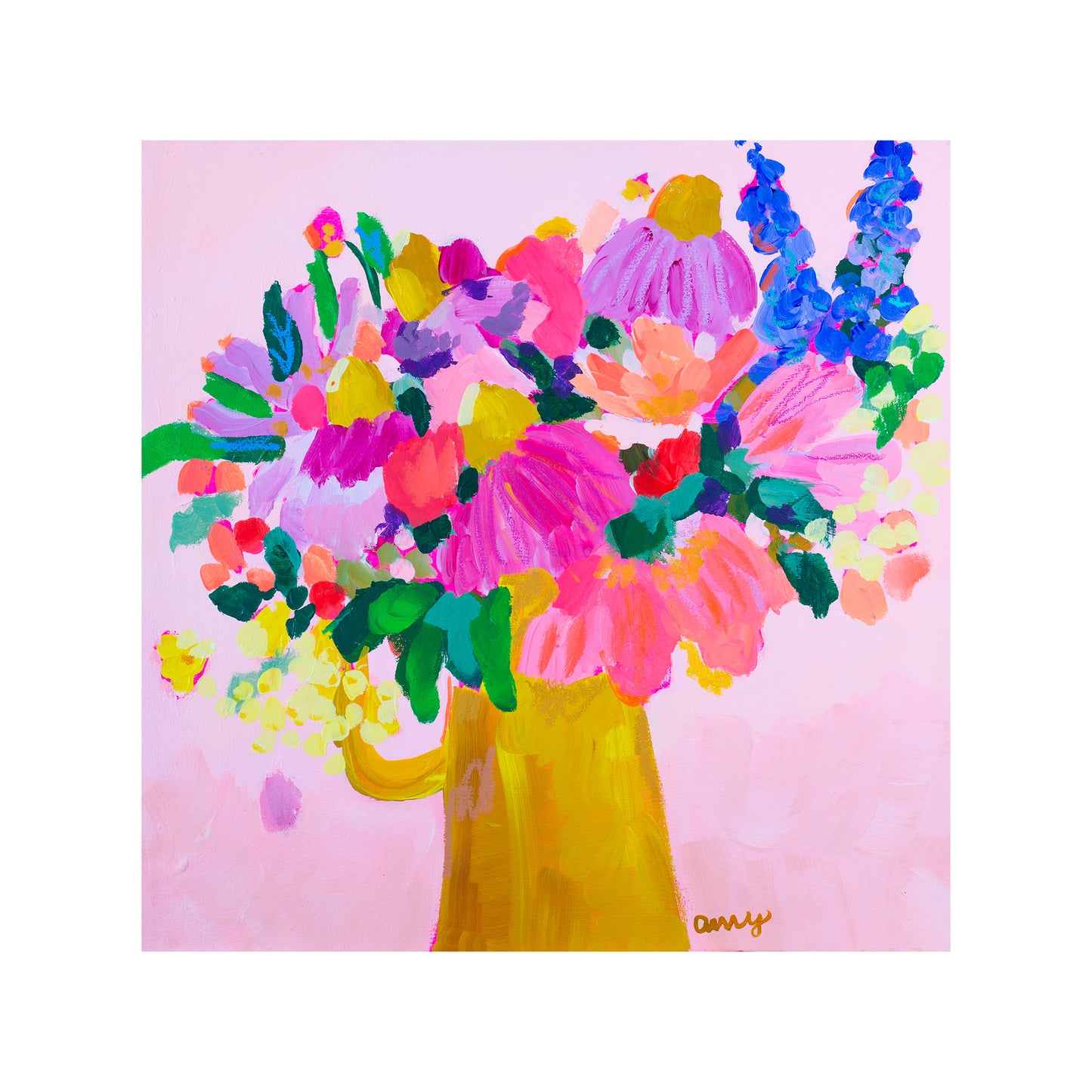 Midsummer Flower Bouquet , 16x16"