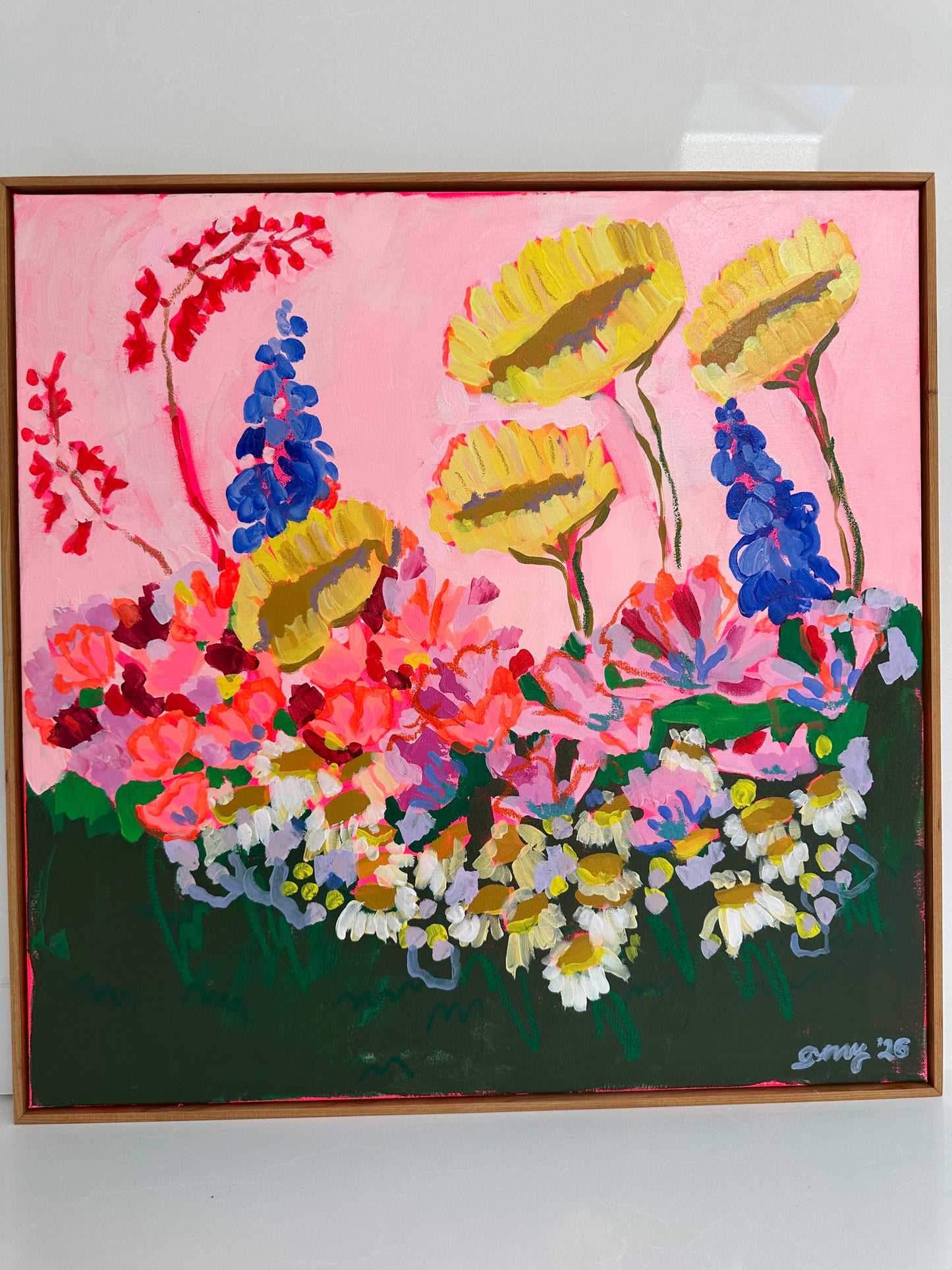 No You Go Ahead, I’m Going to Exist Among the Wildflowers, 24x24"