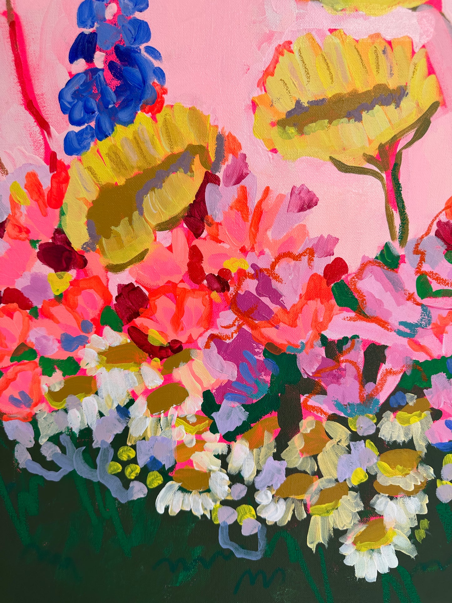 No You Go Ahead, I’m Going to Exist Among the Wildflowers, 24x24"
