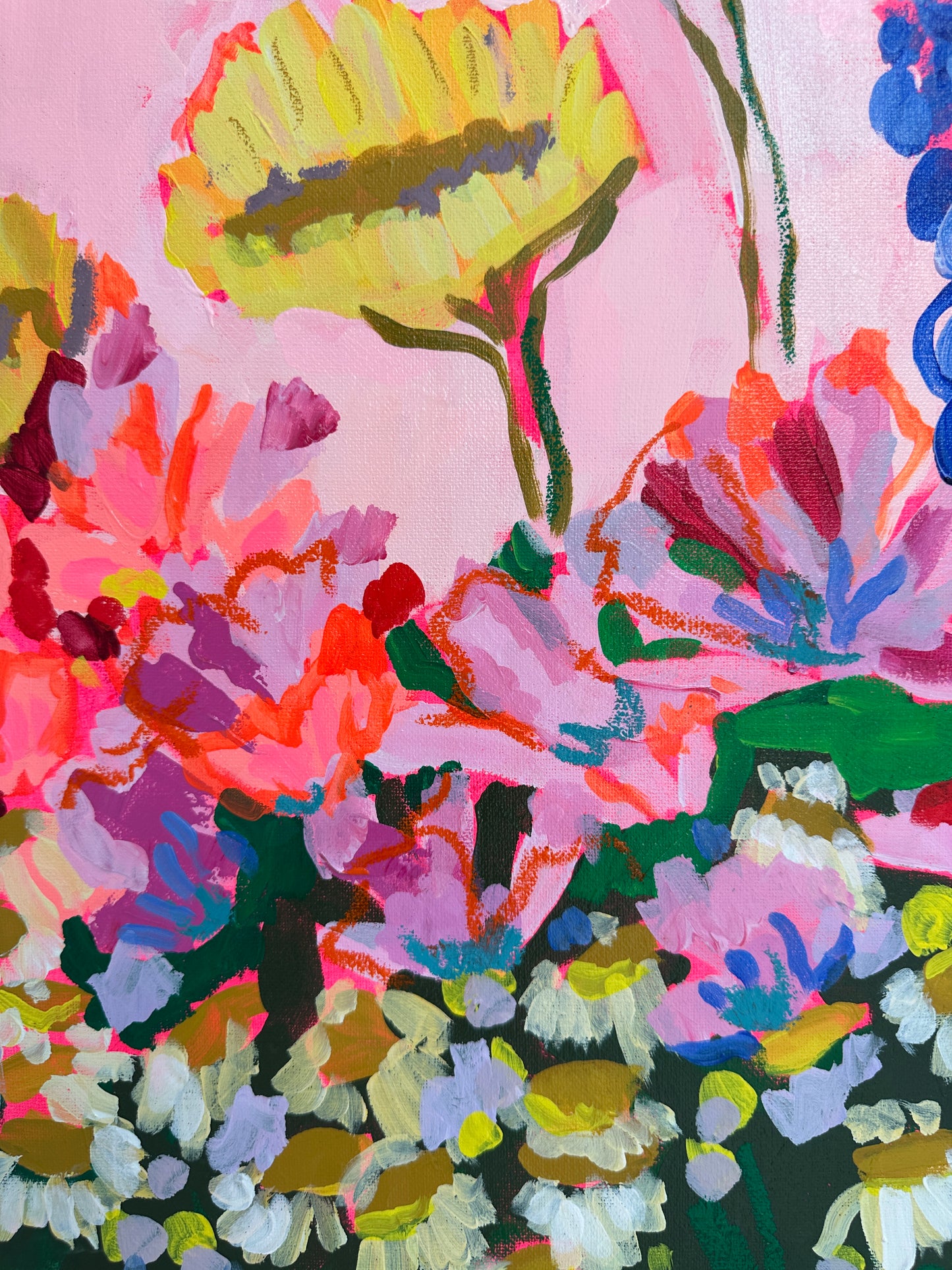 No You Go Ahead, I’m Going to Exist Among the Wildflowers, 24x24"