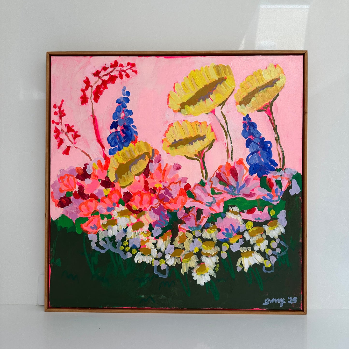 No You Go Ahead, I’m Going to Exist Among the Wildflowers, 24x24"