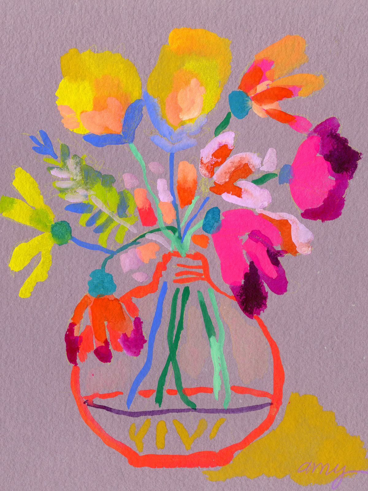"These Flowers Are For You 1", A2 Note Card (Blank)