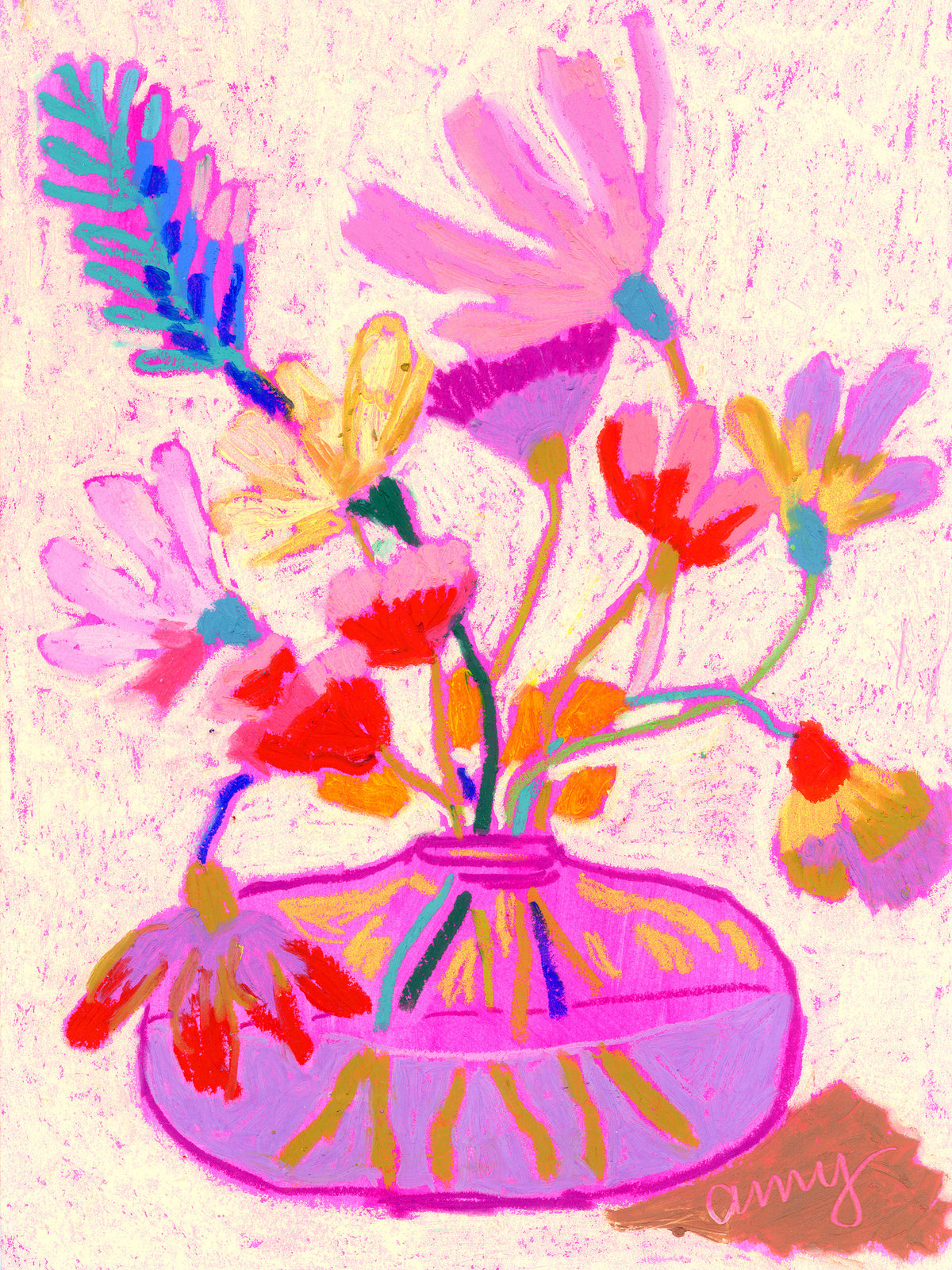 "These Flowers Are For You 3", A2 Note Card (Blank)