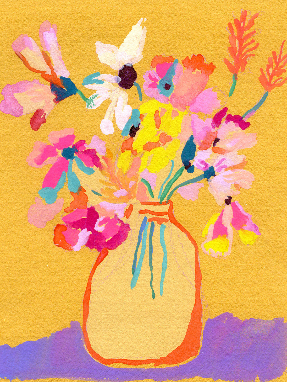 "These Flowers Are For You 4", A2 Note Card (Blank)