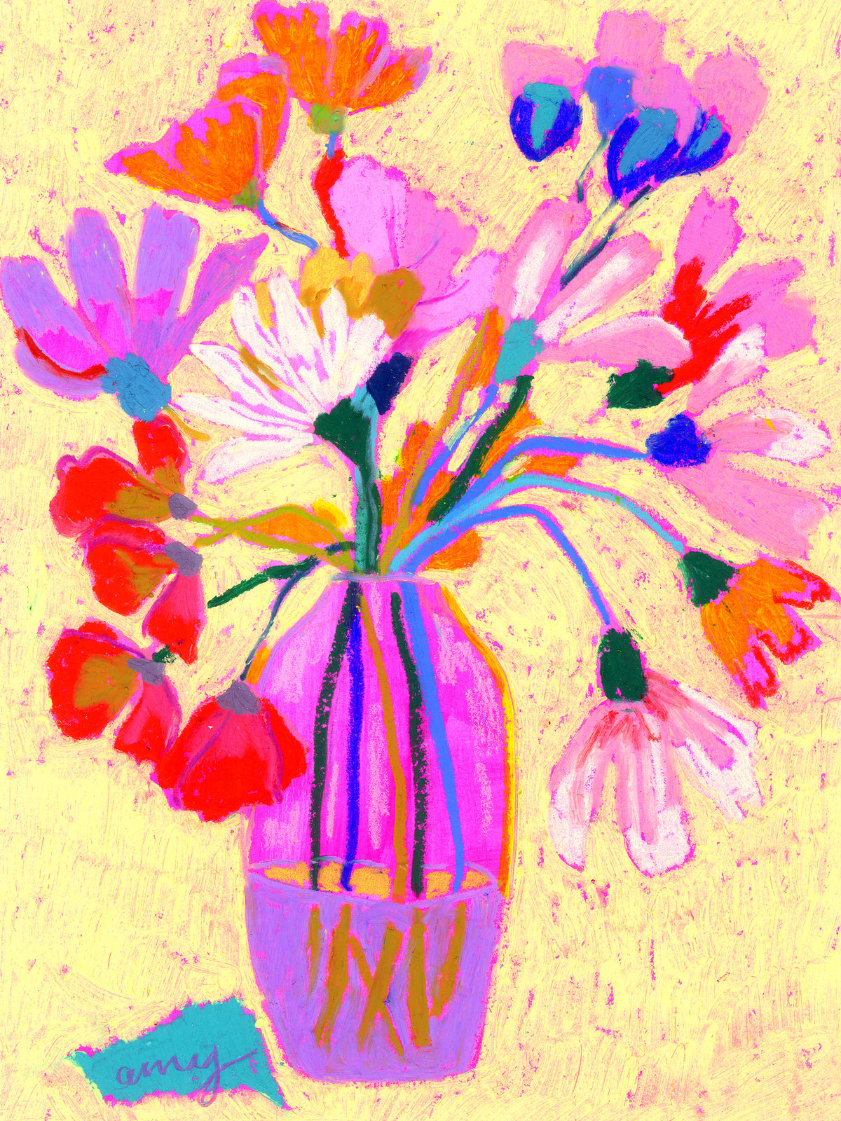 "These Flowers Are For You 5", A2 Note Card (Blank)