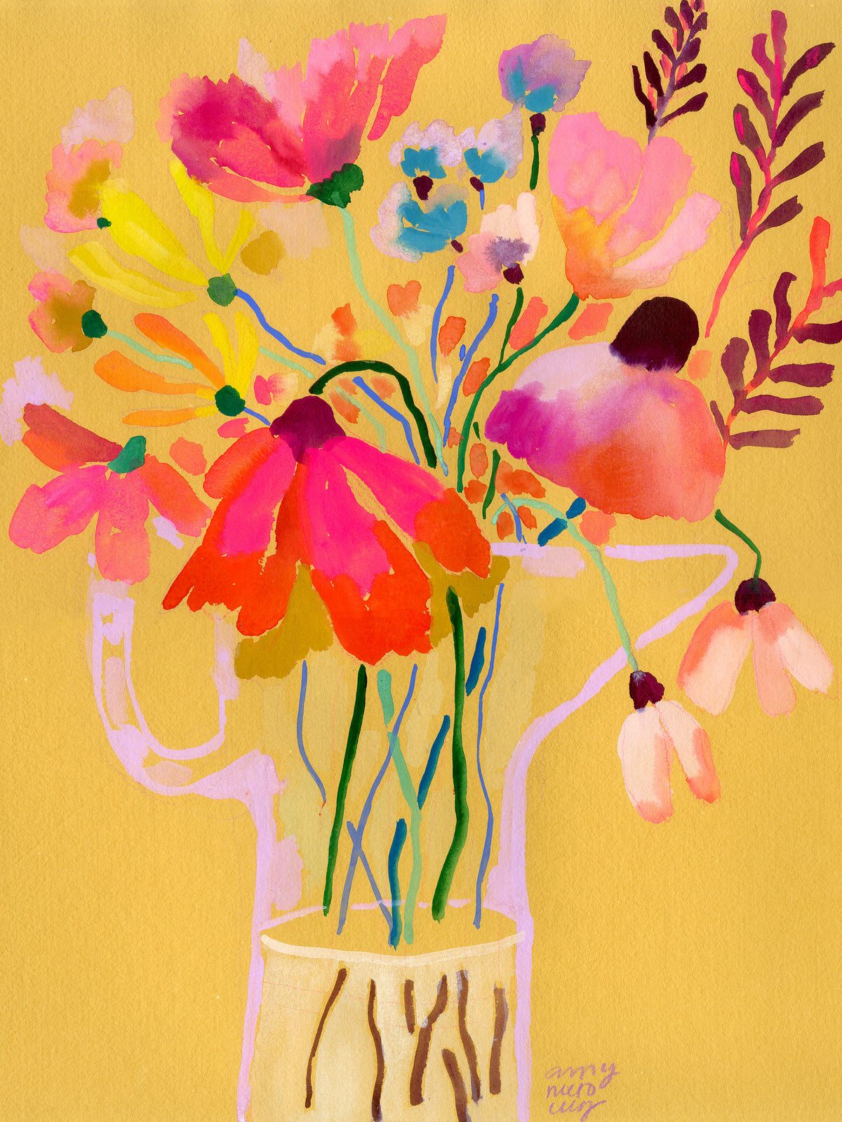 "These Flowers Are For You 6", A2 Note Card (Blank)