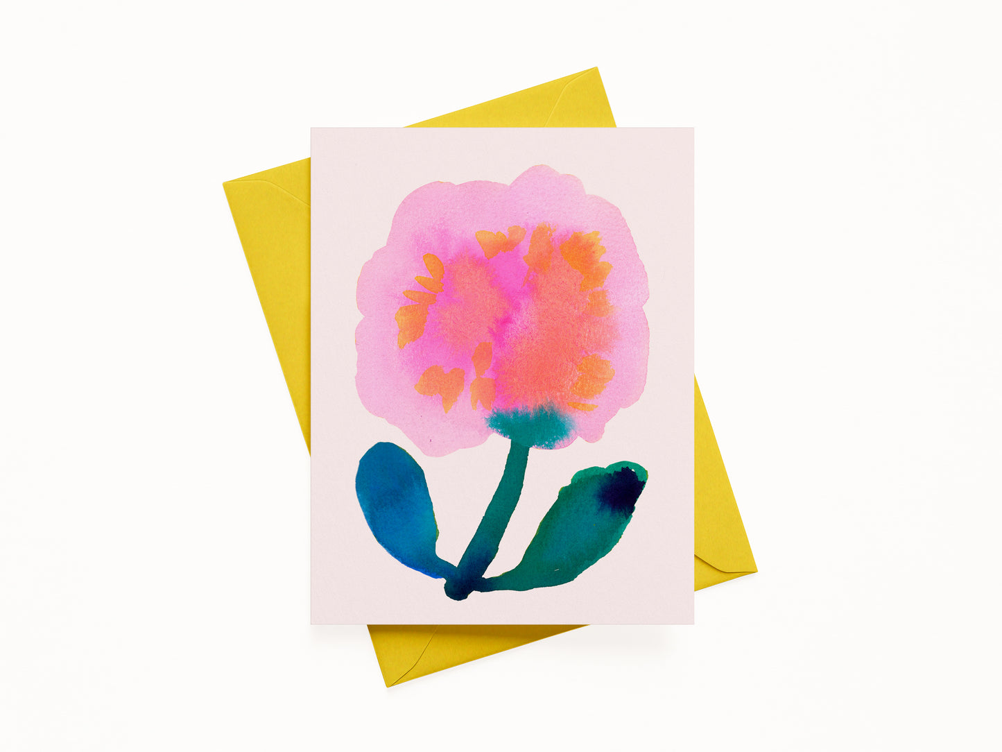 Blank Pansy Flower Note Card