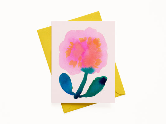 Blank Pansy Flower Note Card