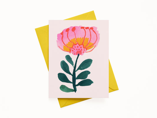 Blank Flower Note Card