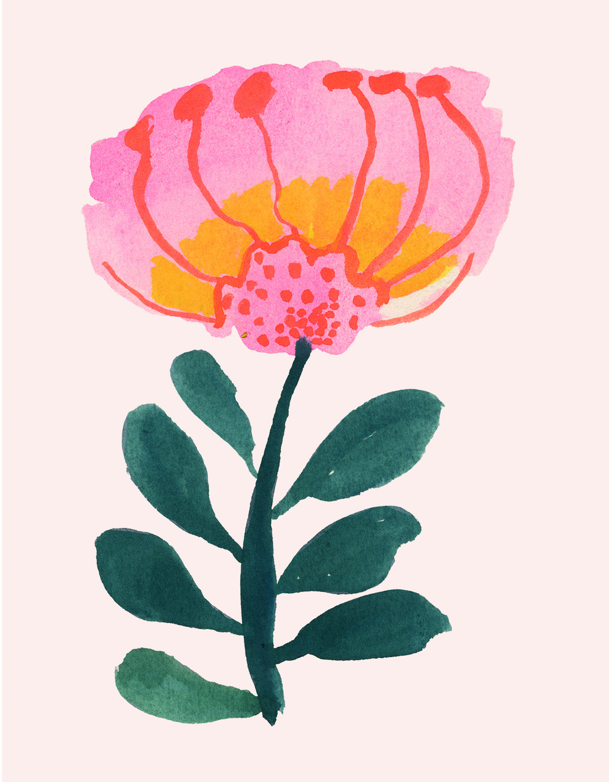 Blank Flower Note Card