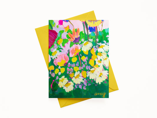 "Crying in my Garden" 6 A2 Note Card (Blank)