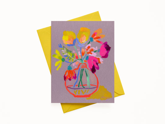 "These Flowers Are For You 1", A2 Note Card (Blank)