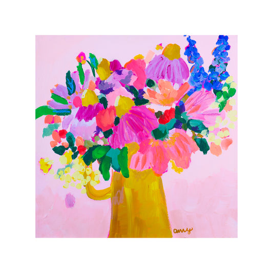 Midsummer Flower Bouquet , 16x16"