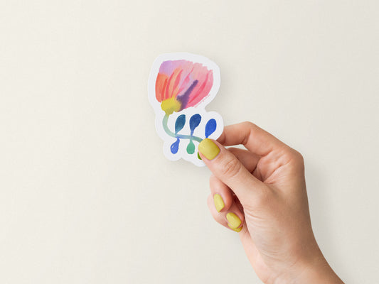 Vinyl Waterproof Flower Sticker 1