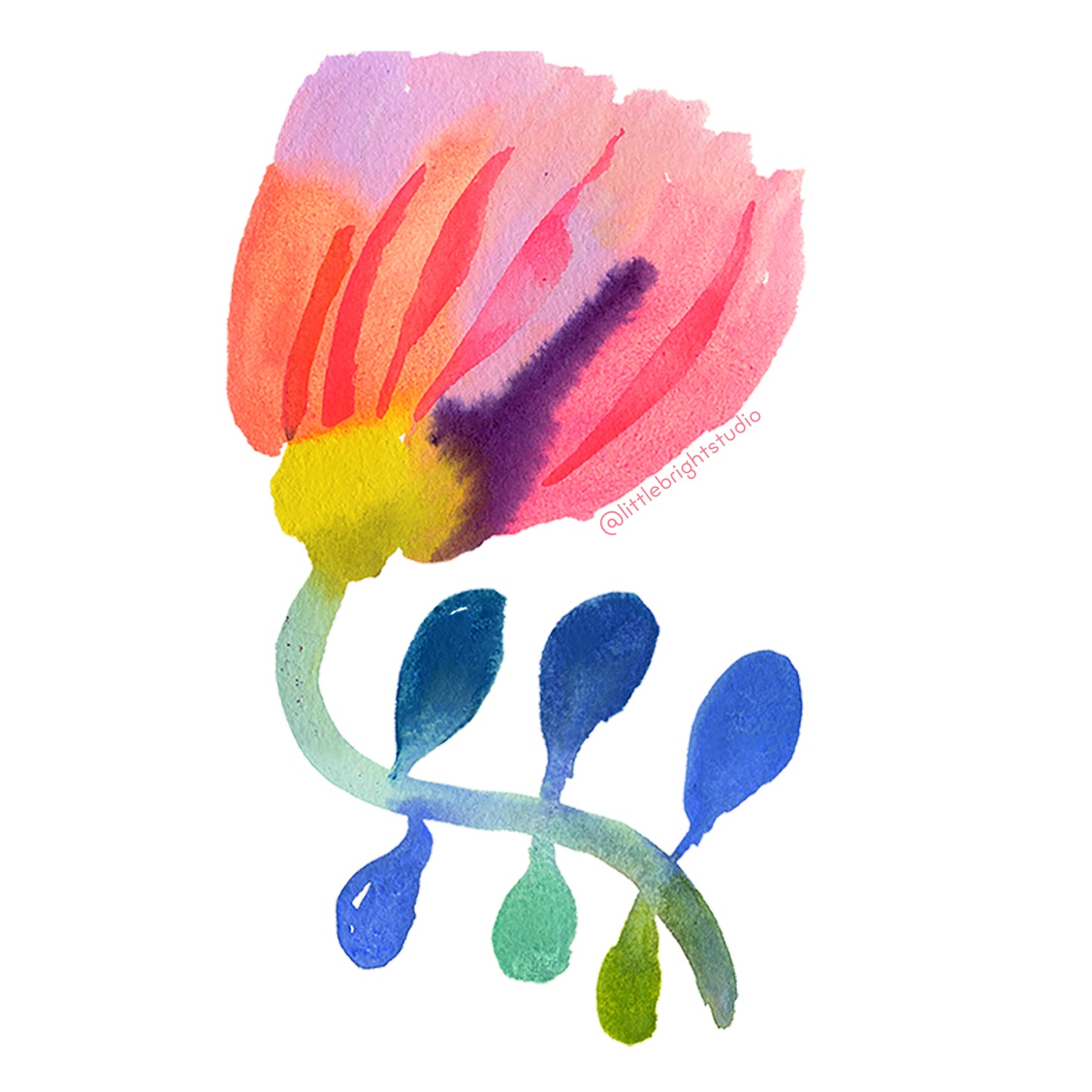 Vinyl Waterproof Flower Sticker 1