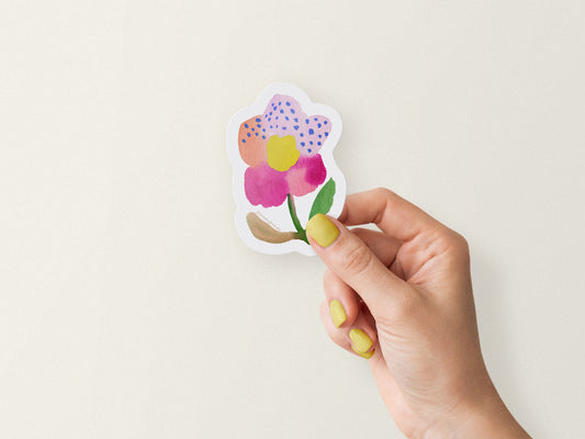 Vinyl Waterproof Flower Sticker 2