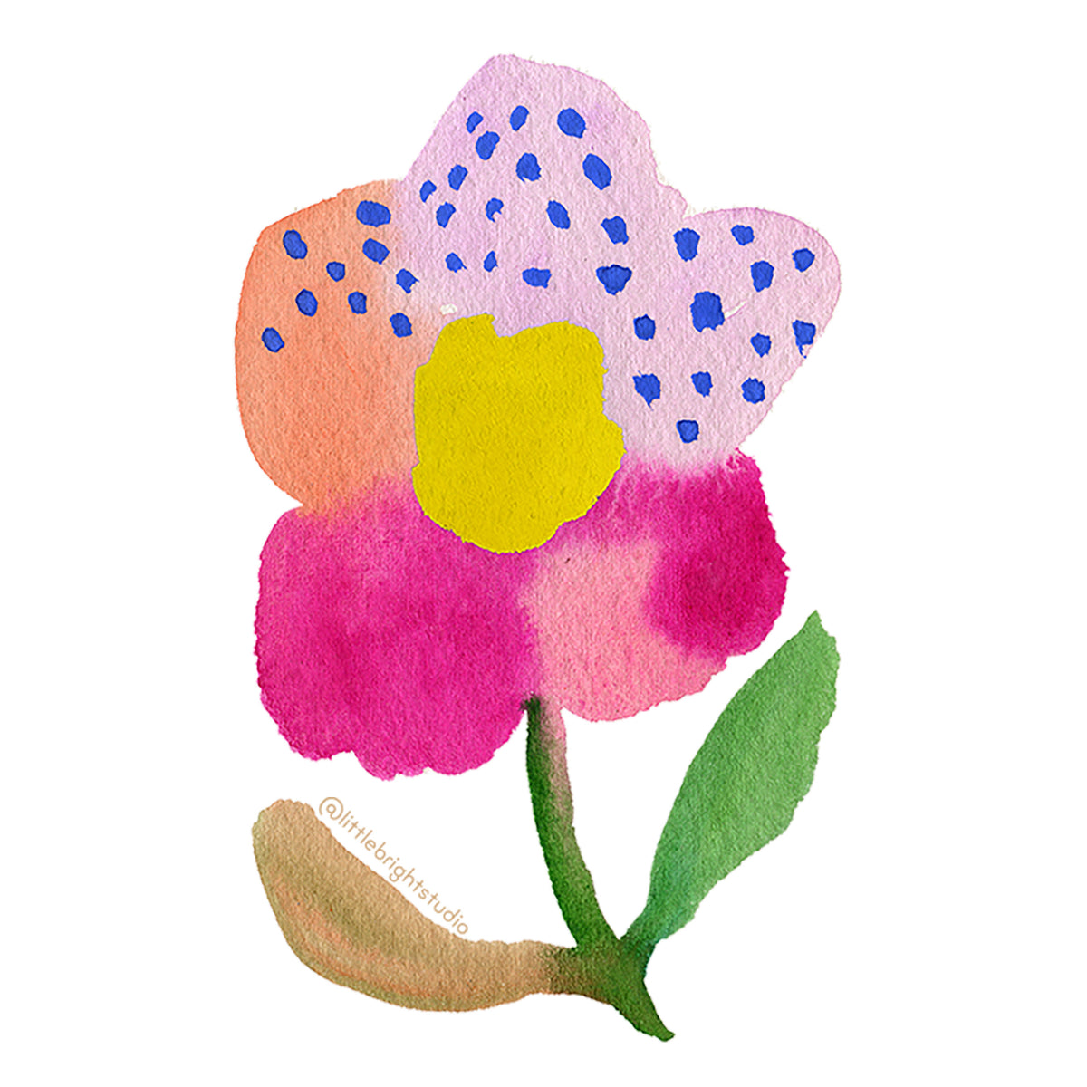 Vinyl Waterproof Flower Sticker 2