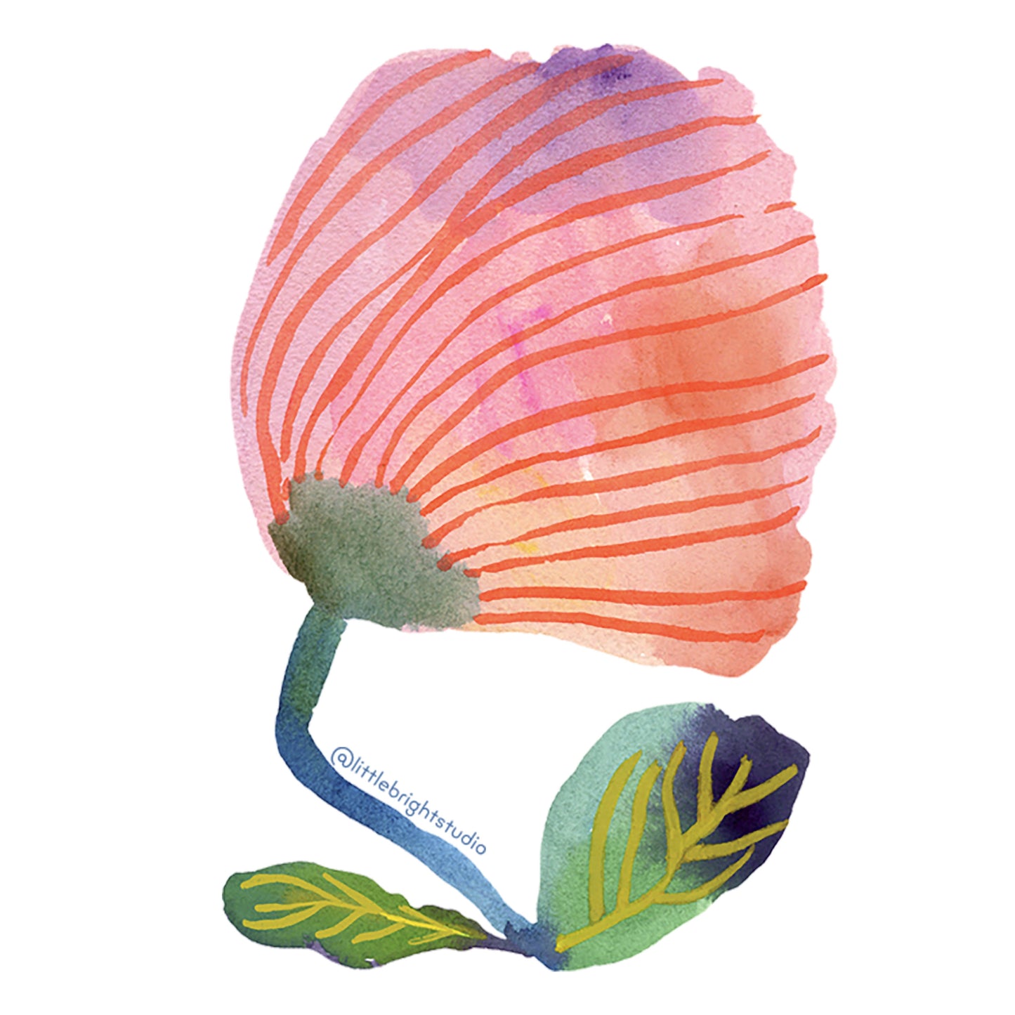 Vinyl Waterproof Flower Sticker 3