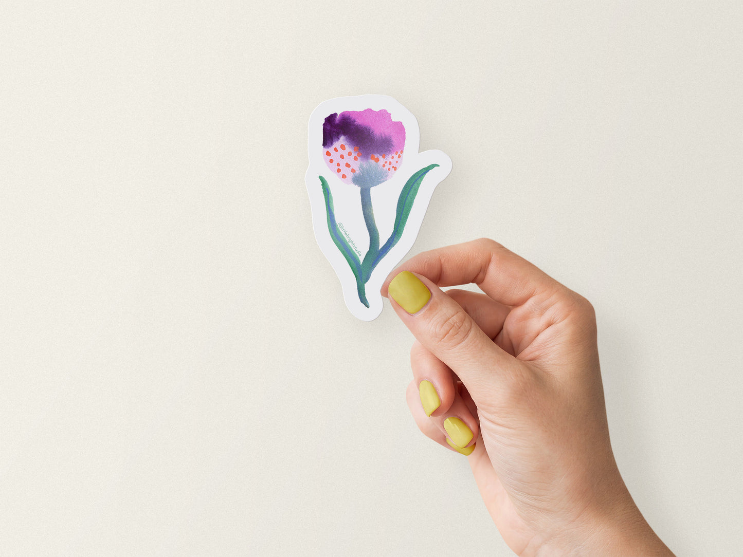 Vinyl Waterproof Flower Sticker 5