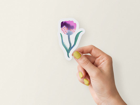 Vinyl Waterproof Flower Sticker 5