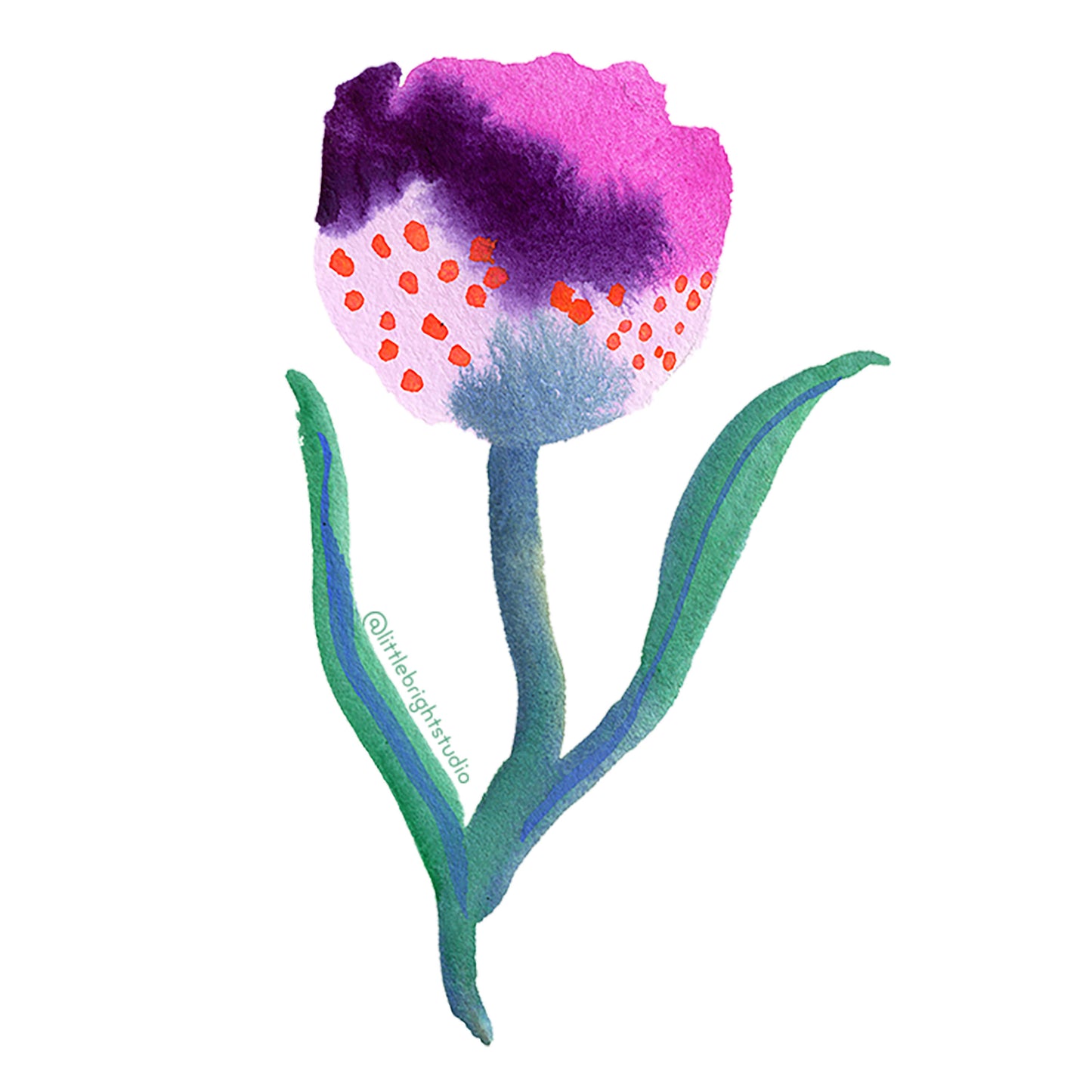 Vinyl Waterproof Flower Sticker 5