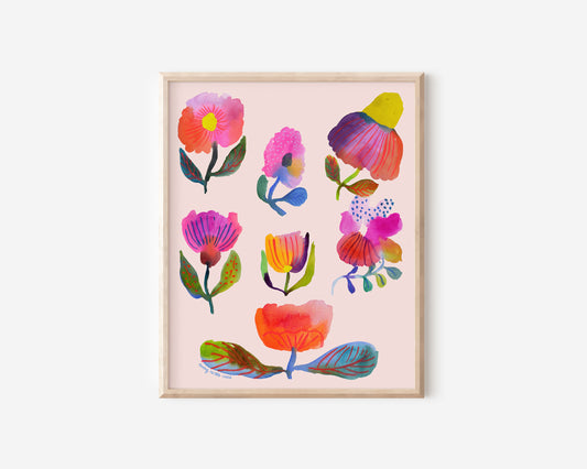 Flower collage fine art print 1