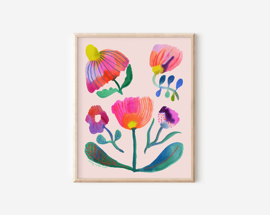 Flower collage fine art print 4