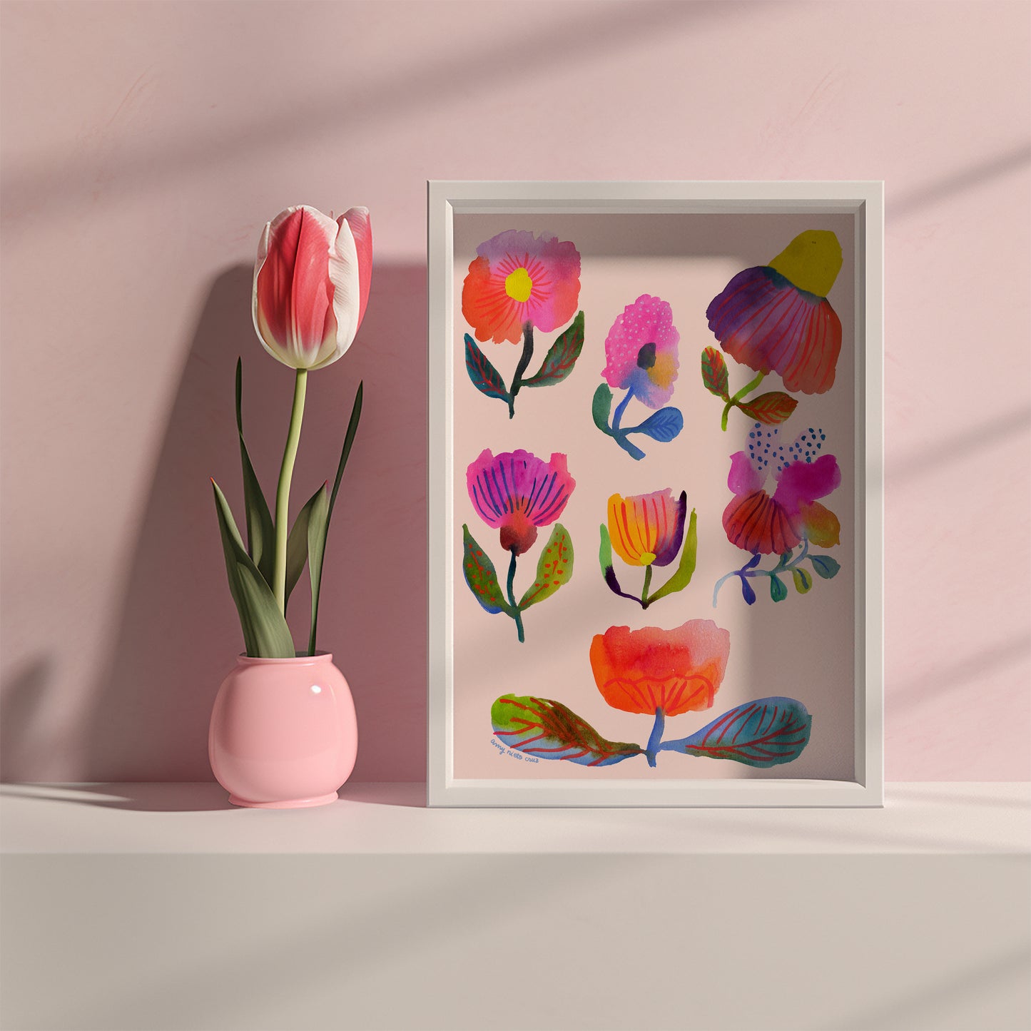 Flower collage fine art print 1